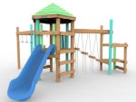 Hexagon II Natural Play – natural wooden playground