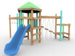 Hexagon II Natural Play – natural wooden playground