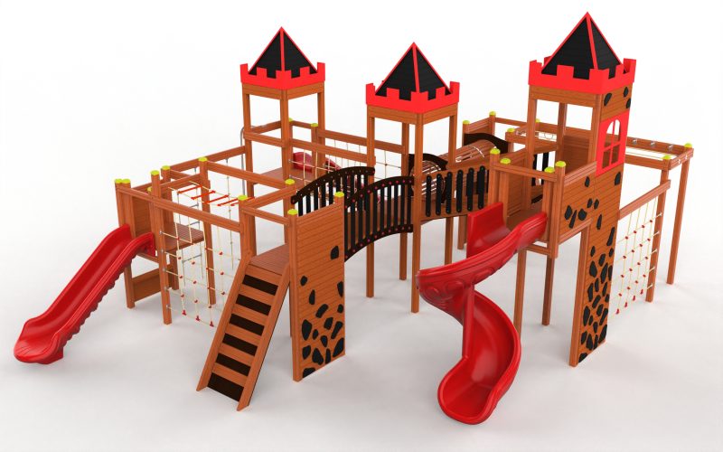 Space Ship Castle – wooden castle playground